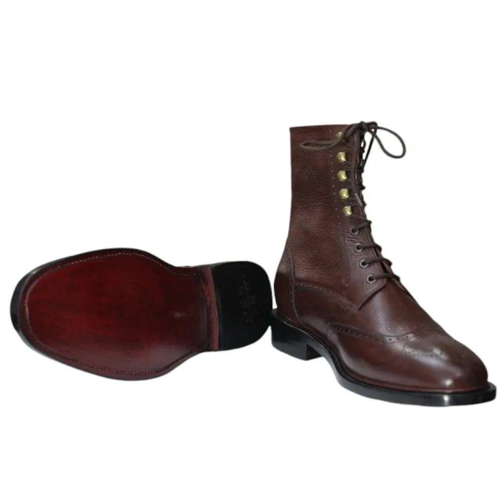 Ankle High Brown Leather Boot – Classic Style & Comfort