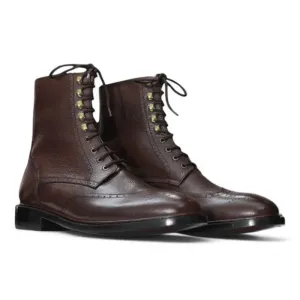 Ankle High Brown Leather Boot – Classic Style & Comfort