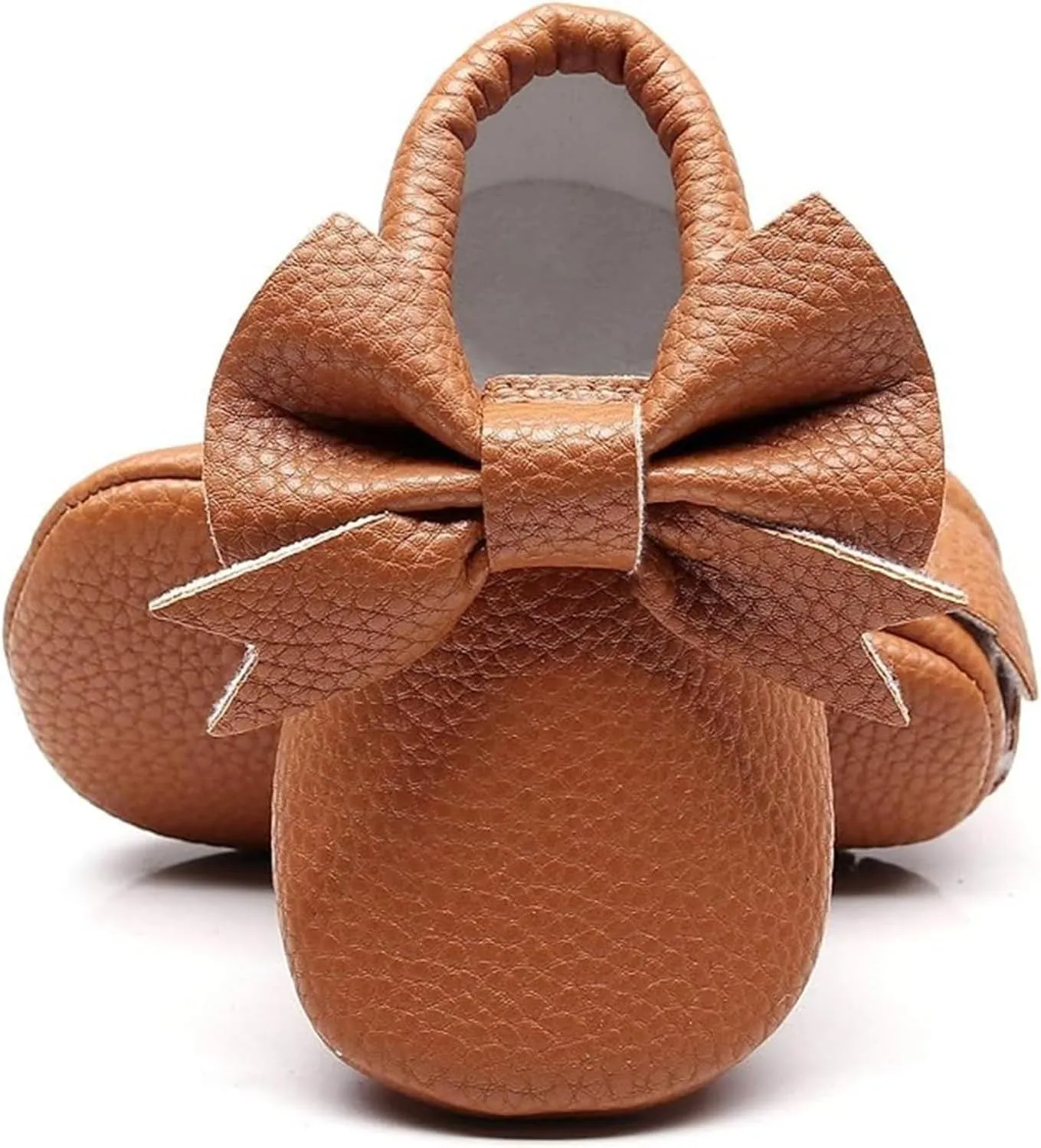 Bebila Double Bow Fringe Baby Moccasins - Soft Sole Baby Shoes Girls Toddler Crib Flats