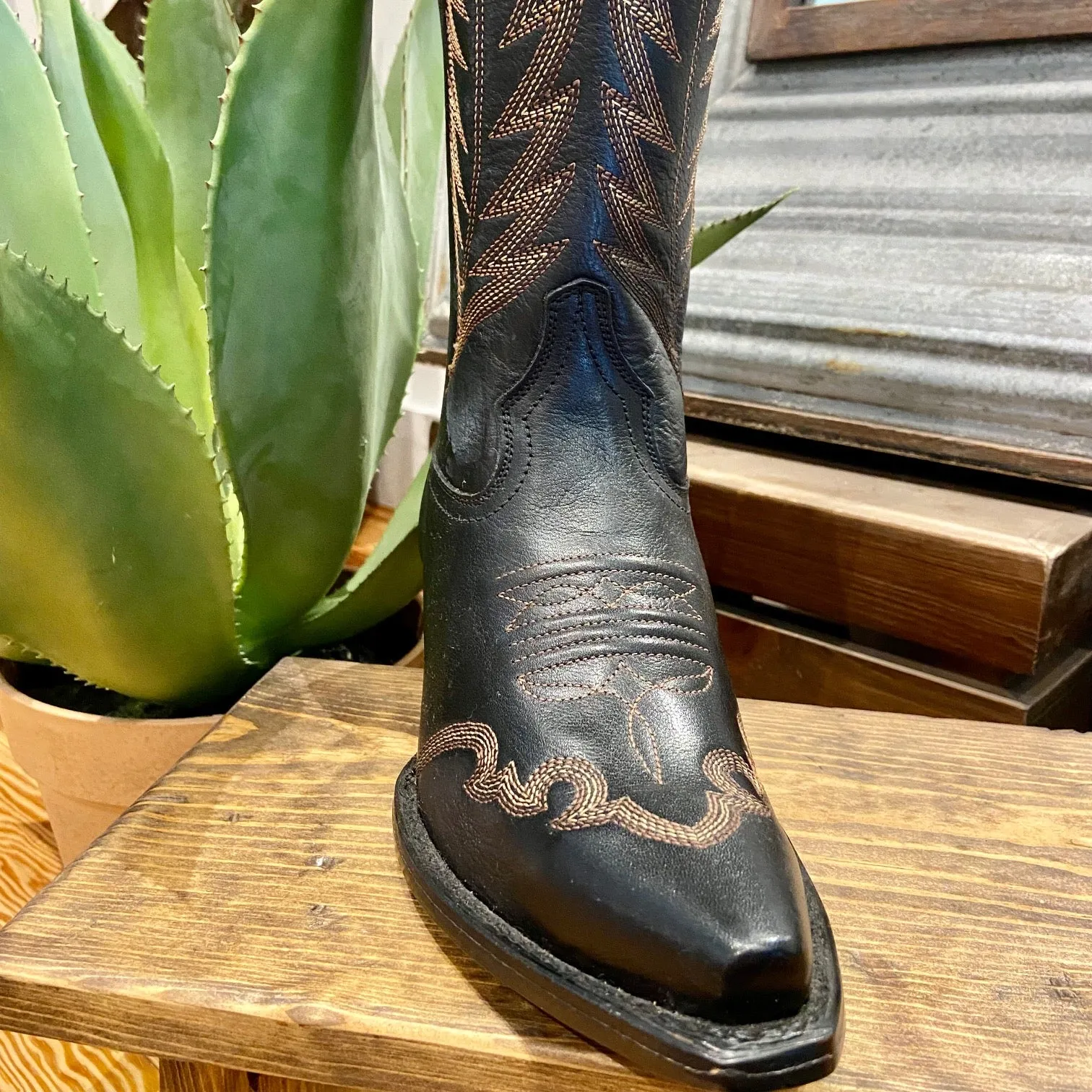 Black Cowboy Boots by Liberty Black