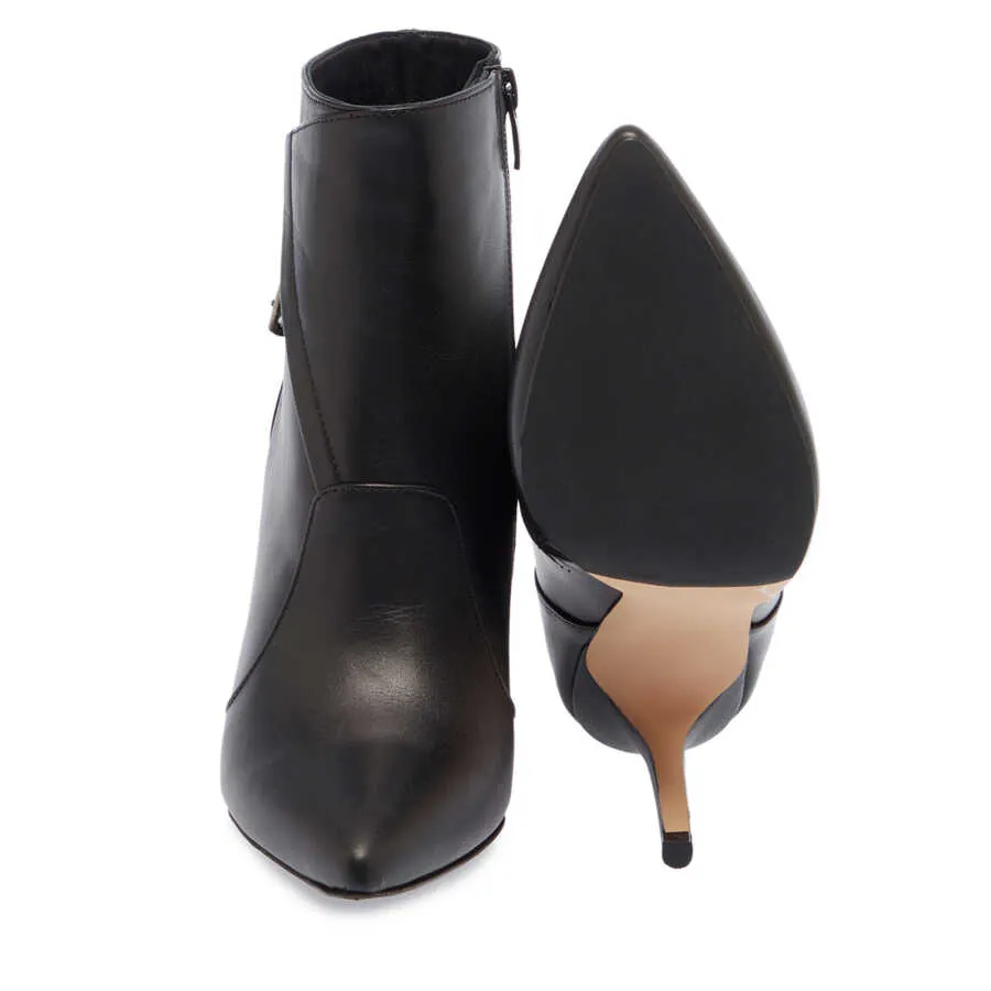 Black Leather Women's Classic Boot - SCB-B67058