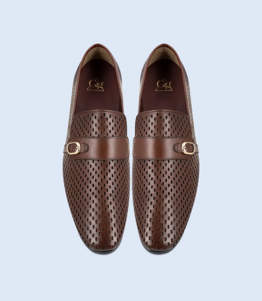 BM5611-BROWN-Men Slip On