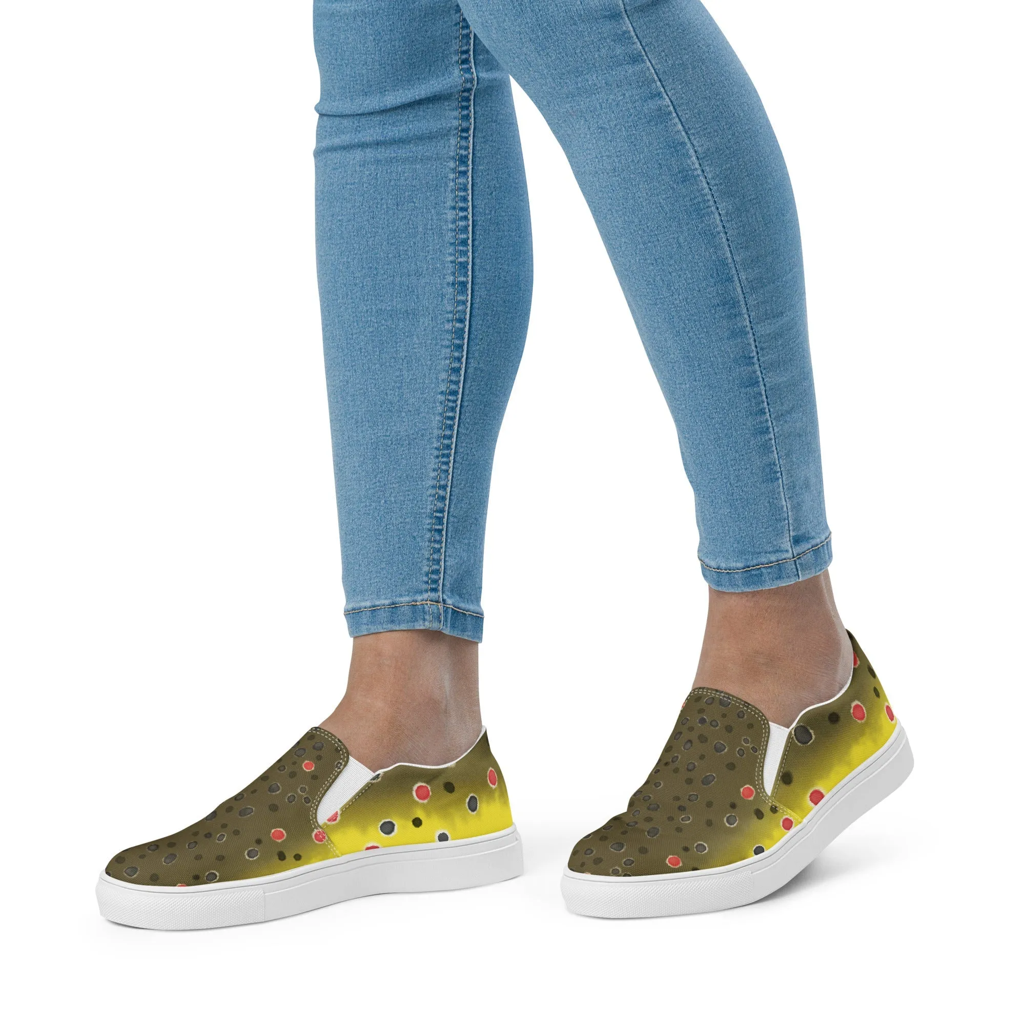 Brown Trout Women’s slip-on canvas shoes