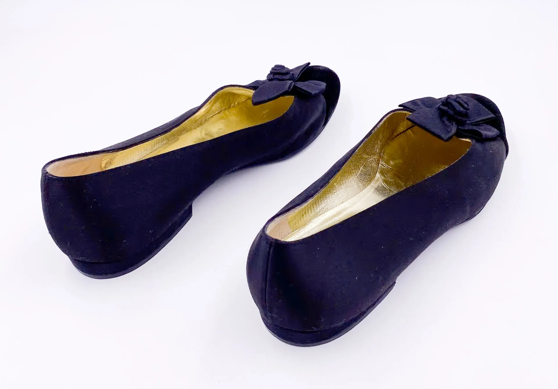 Chanel Black Bow Flats