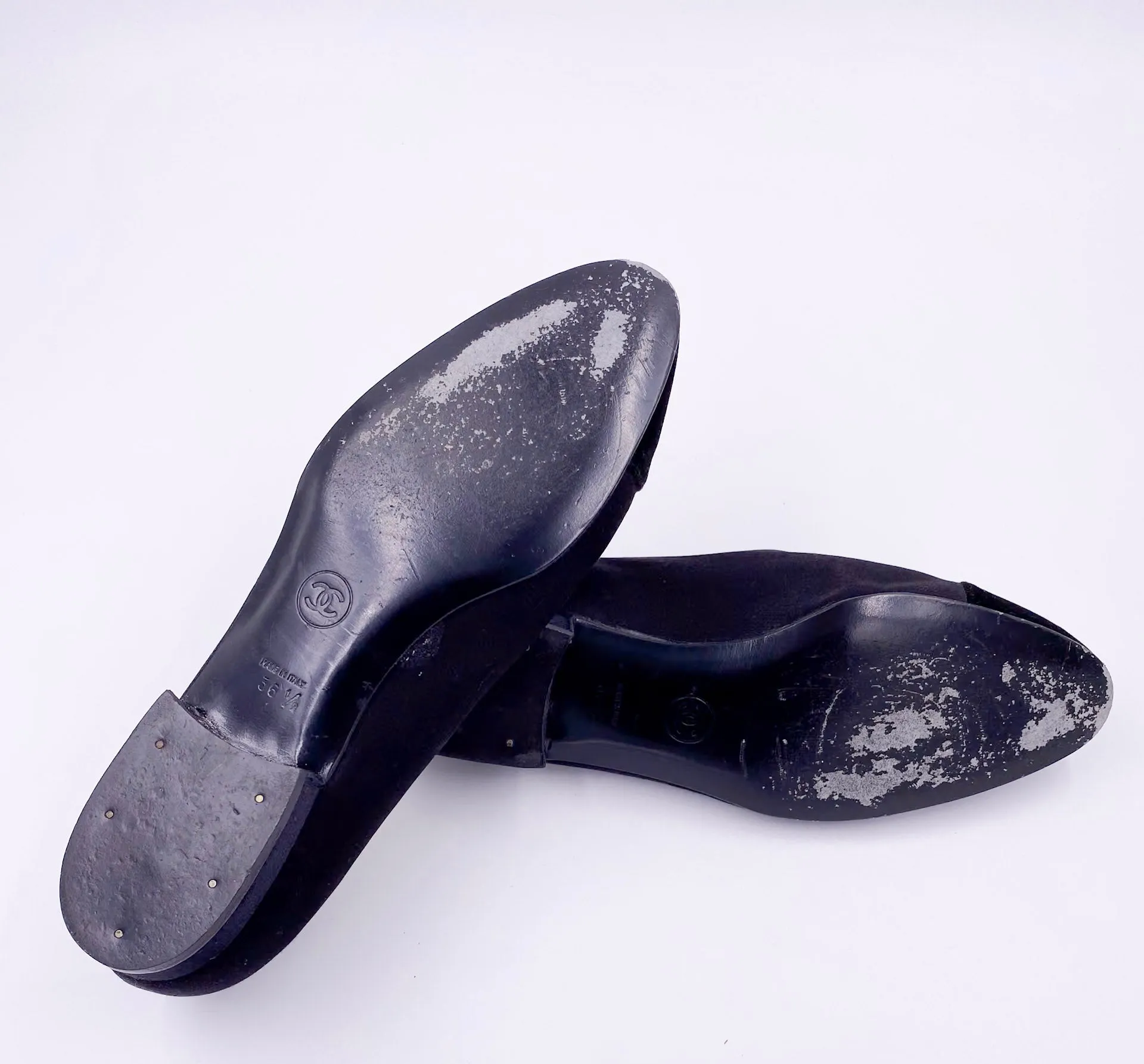Chanel Black Bow Flats