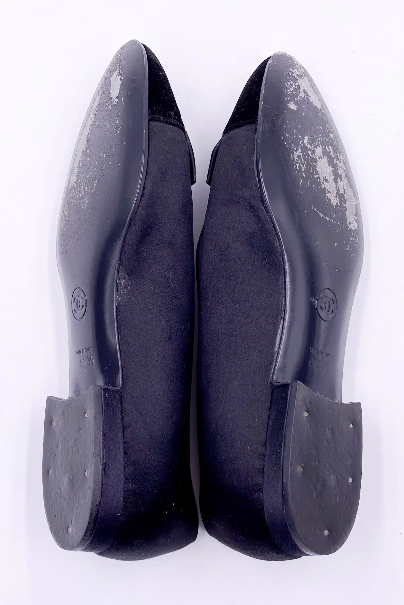 Chanel Black Bow Flats