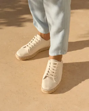 Cotton Canvas Lace-Up Espadrilles - Z31SH - Yucatán Natural