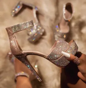 Dance Fashion One Strap Heel Shiny Sandals