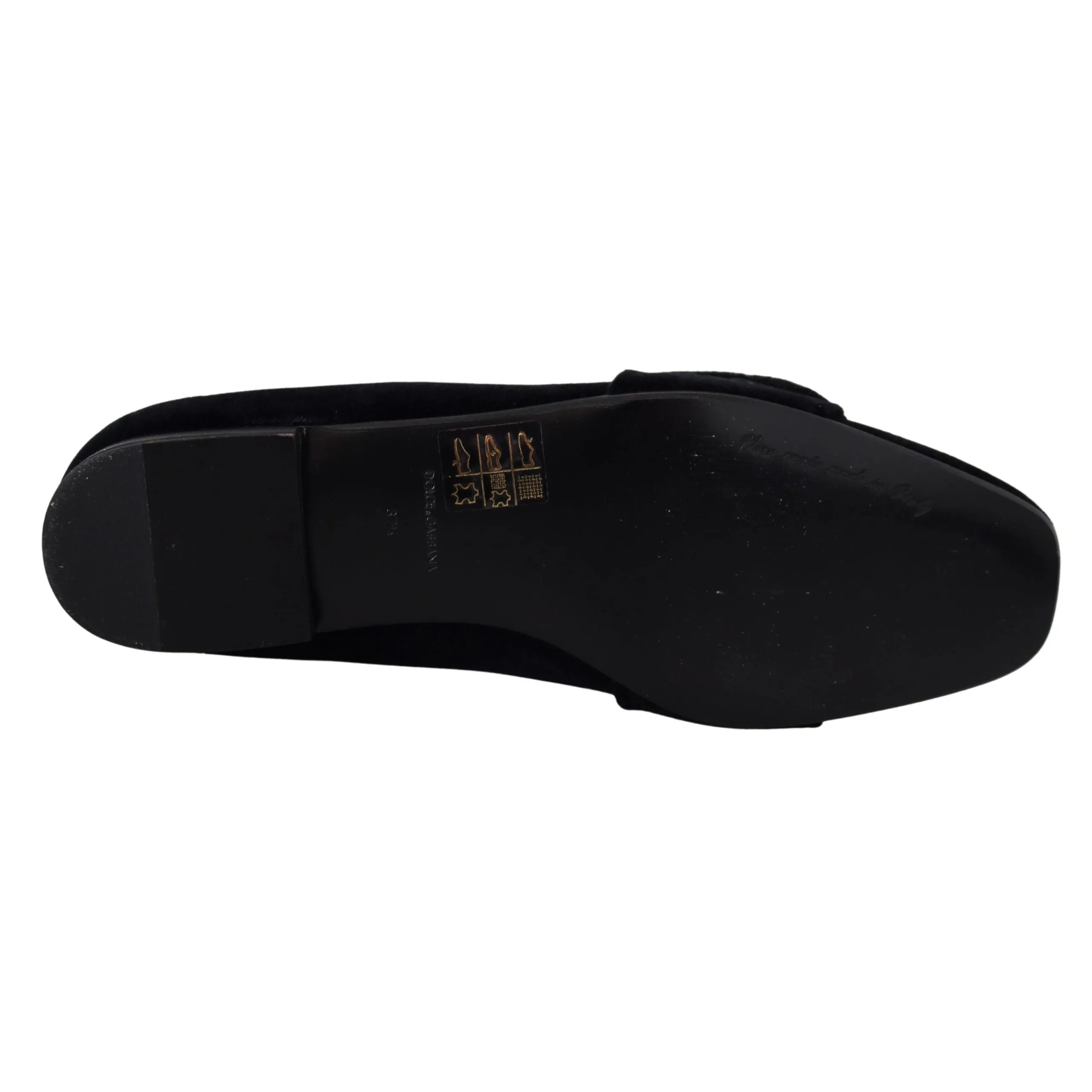 Dolce & Gabbana Chic Velvet Crystal-Embellished Loafers