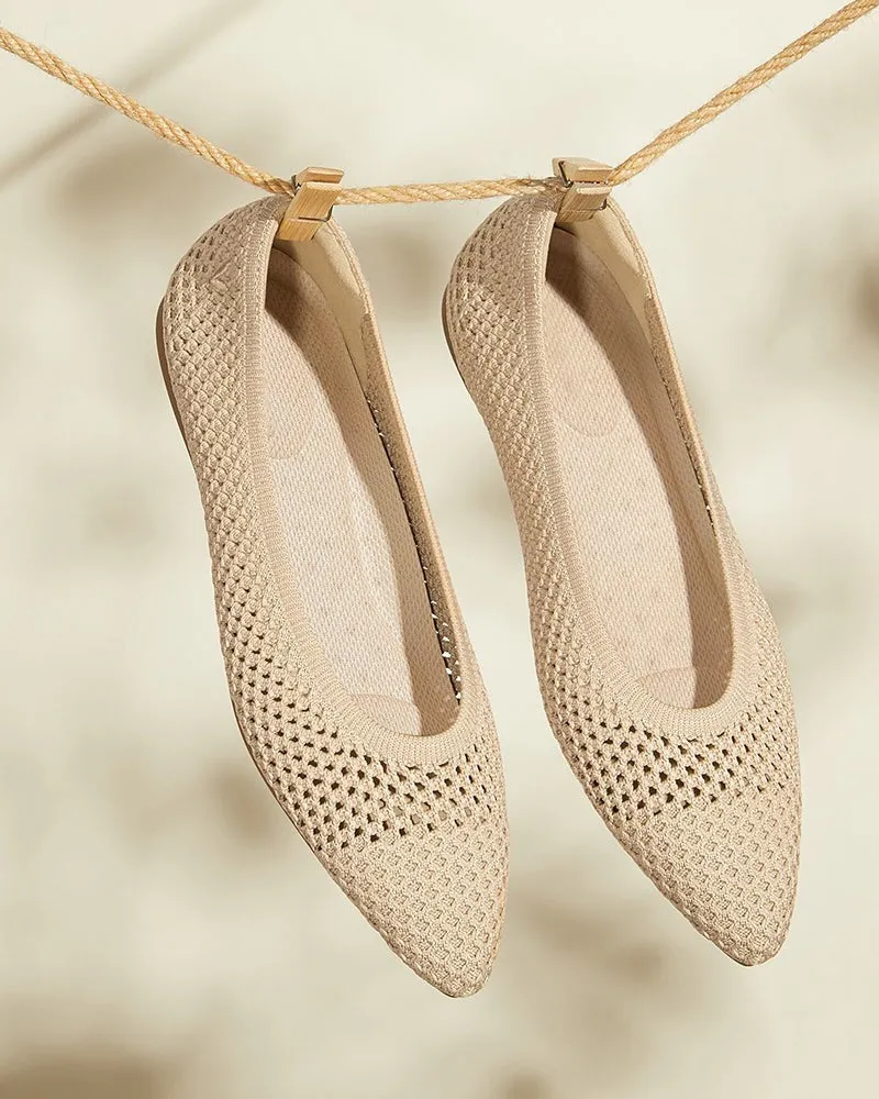 Eco-friendly Pointed Toe Ballet Flats(EcoStep)