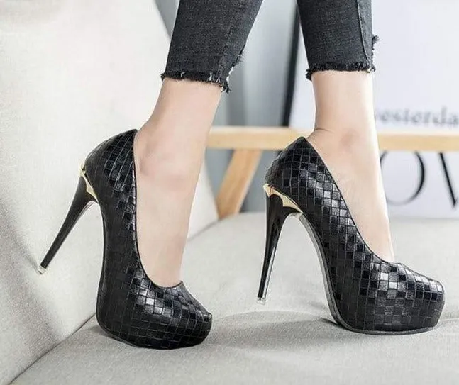 Elegant Sequined Stiletto Pumps
