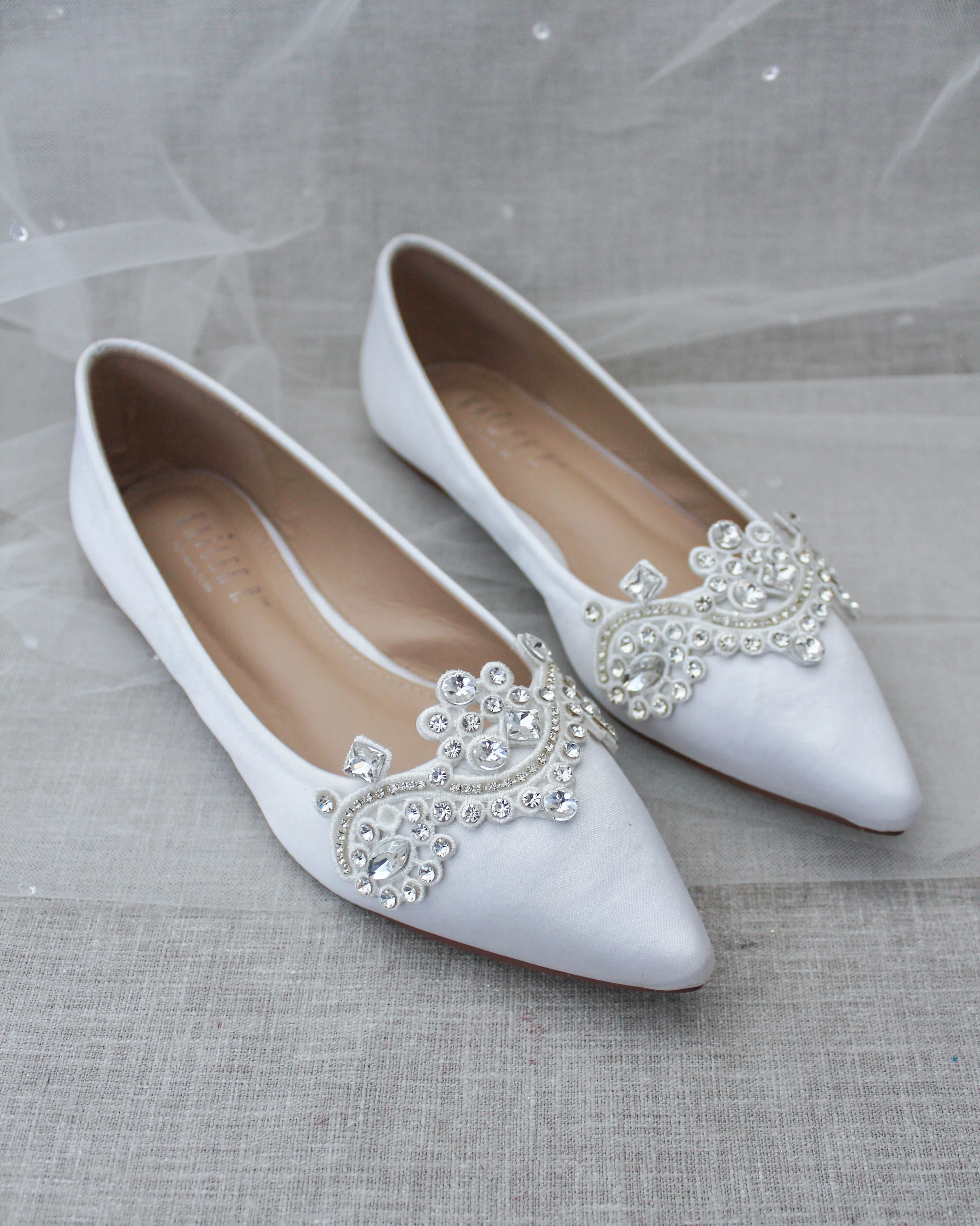 Embellished Rhinestones Wedding Flats