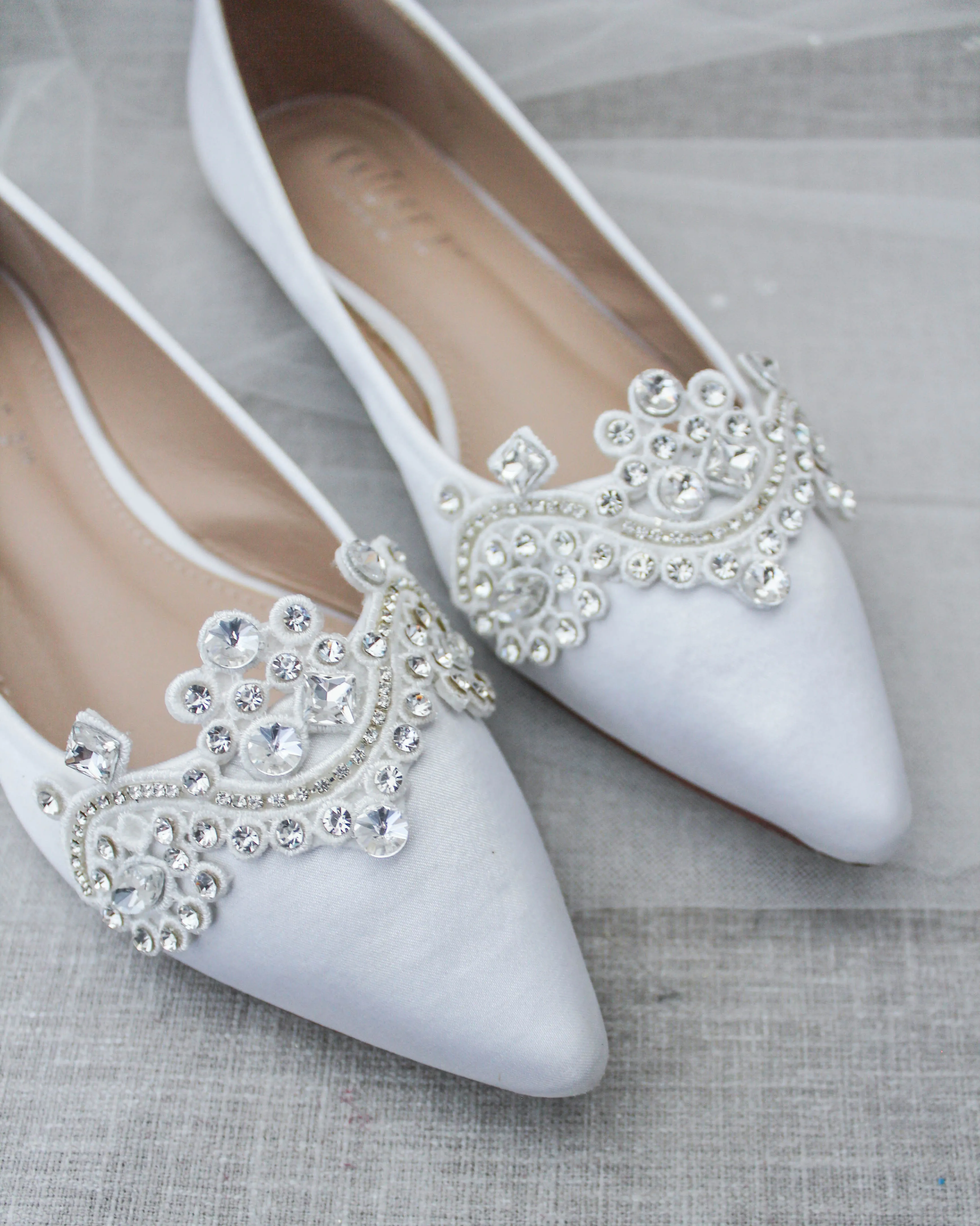 Embellished Rhinestones Wedding Flats