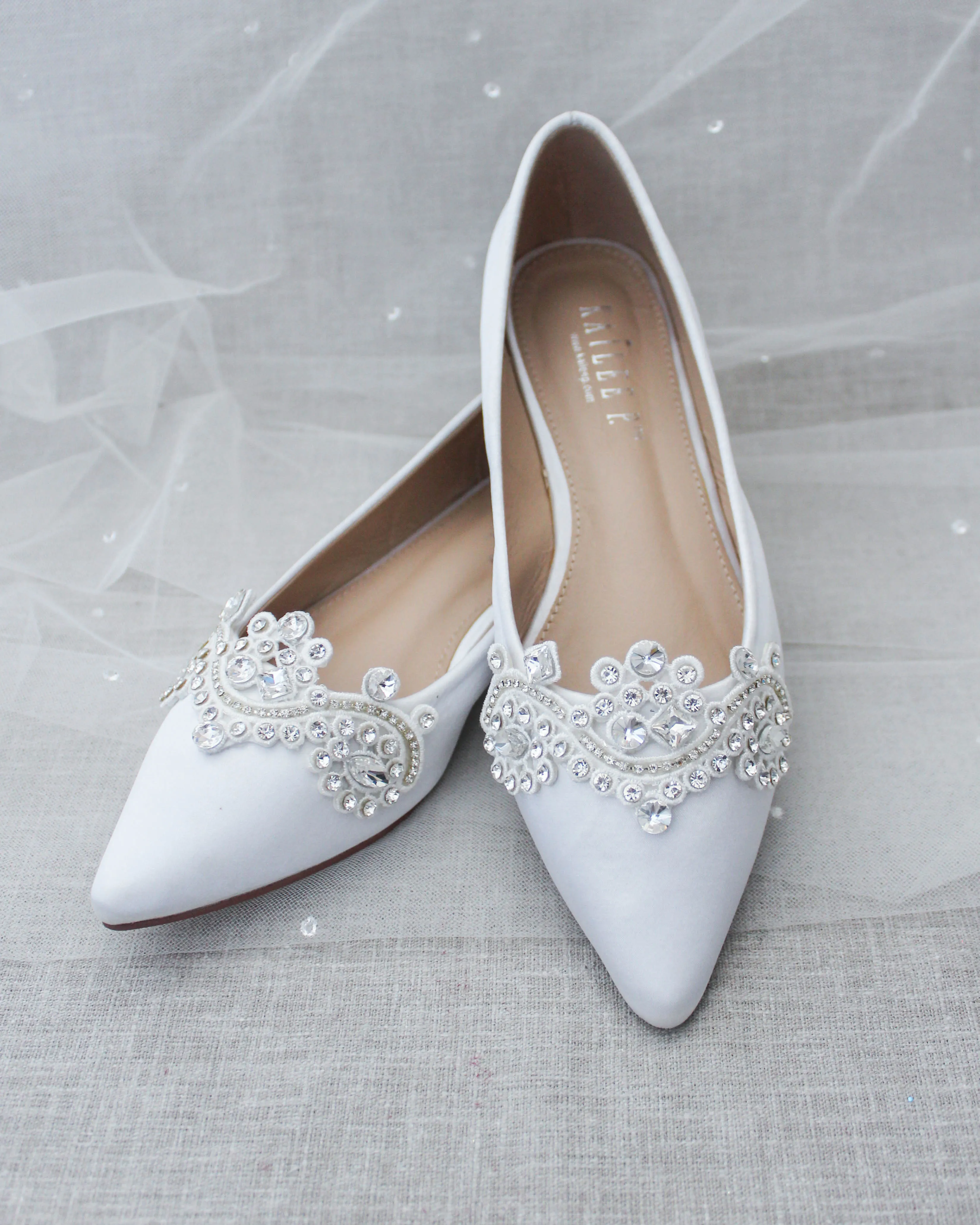 Embellished Rhinestones Wedding Flats