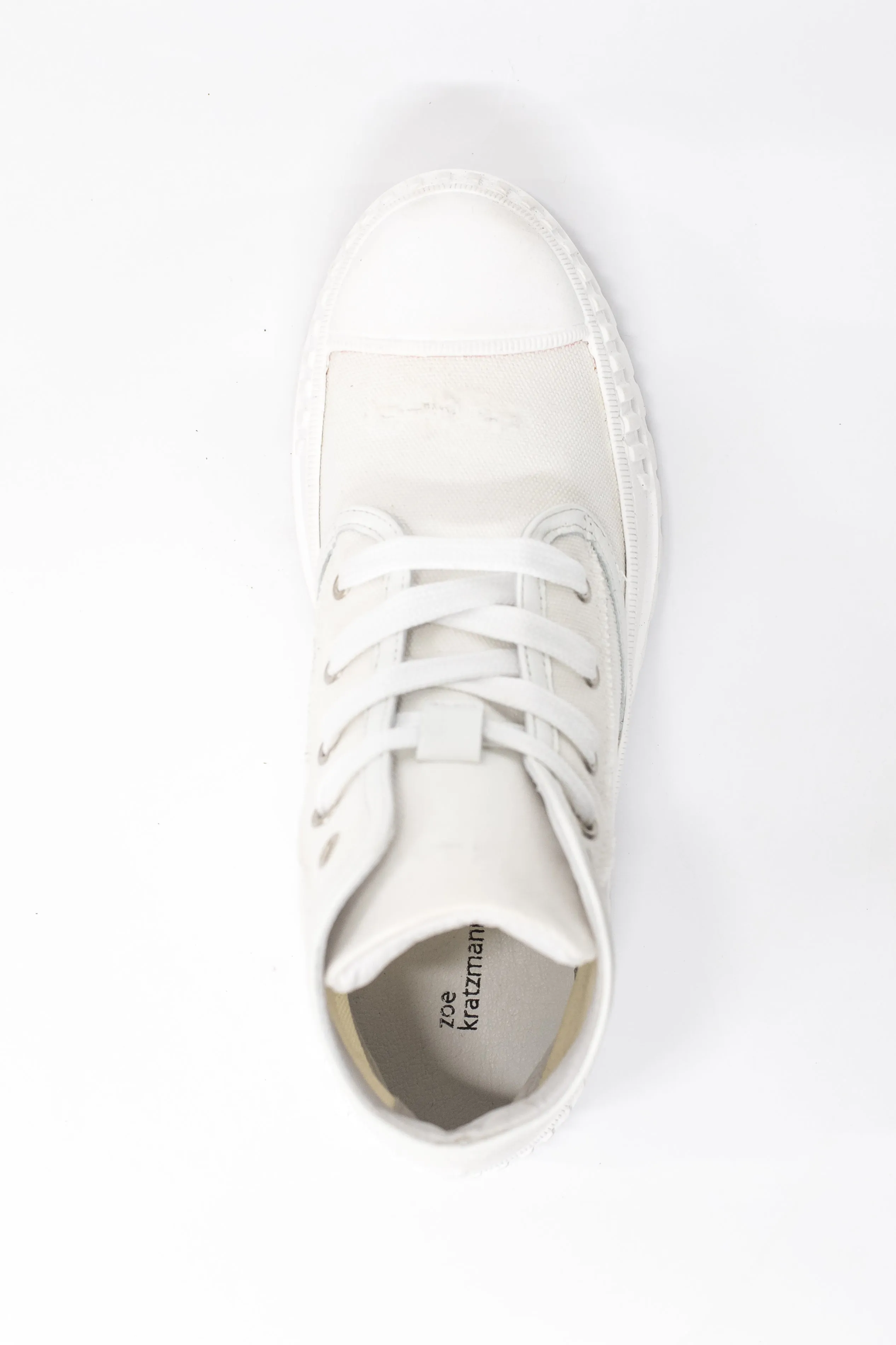 exempt sneaker - white canvas