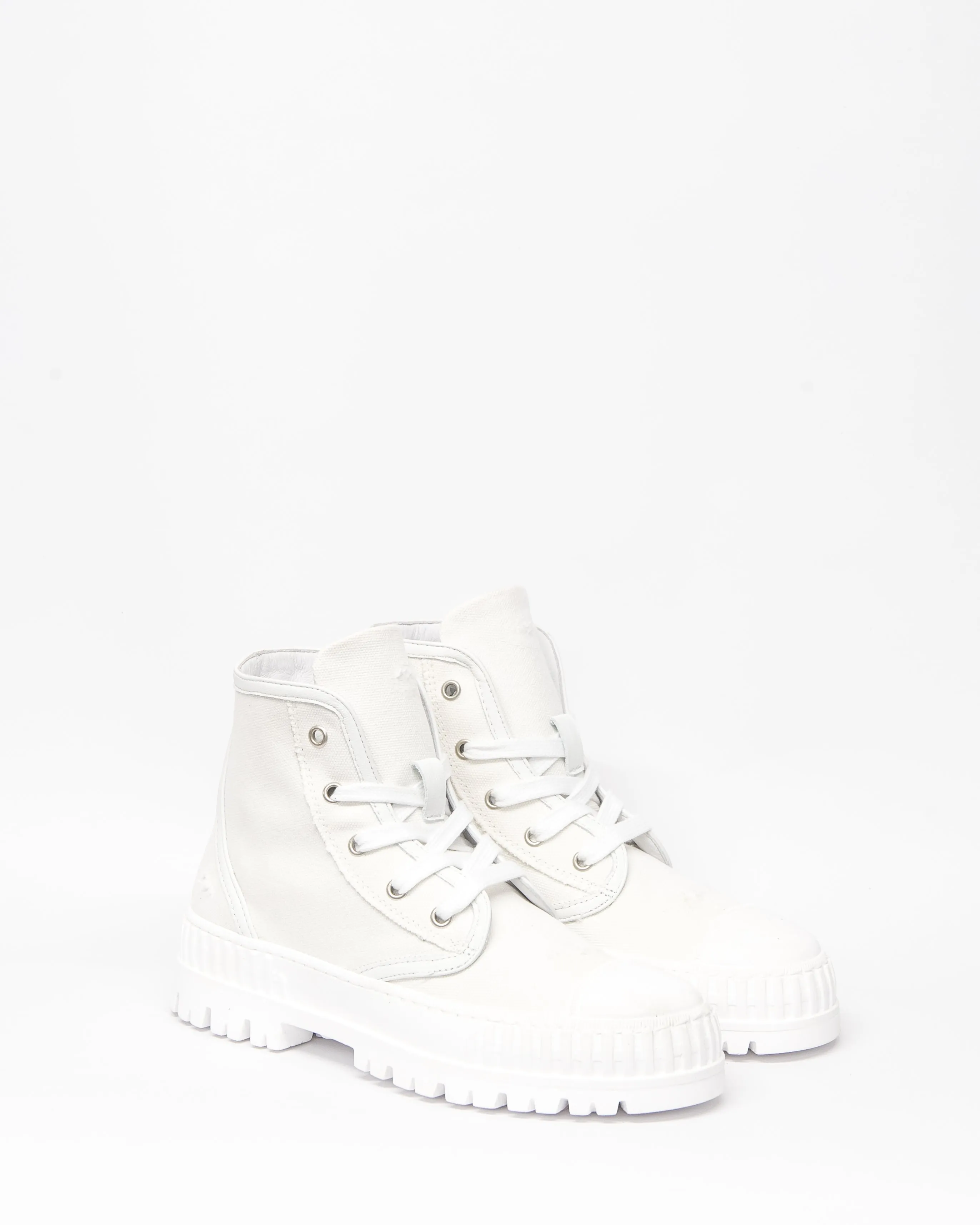 exempt sneaker - white canvas