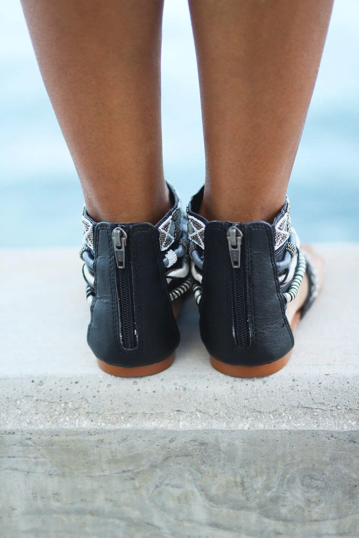 Foo Sah Black Sandals