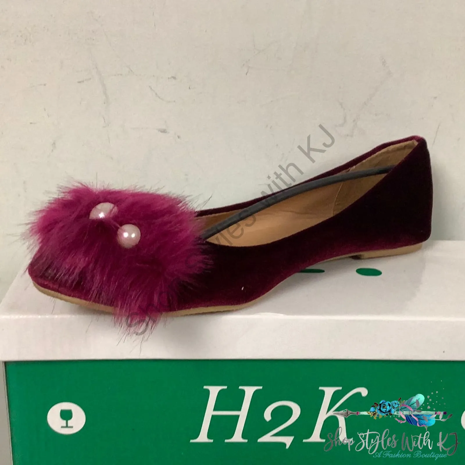 Here's Looking at You Flats in Burgundy