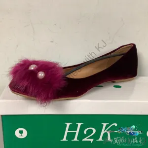 Here's Looking at You Flats in Burgundy