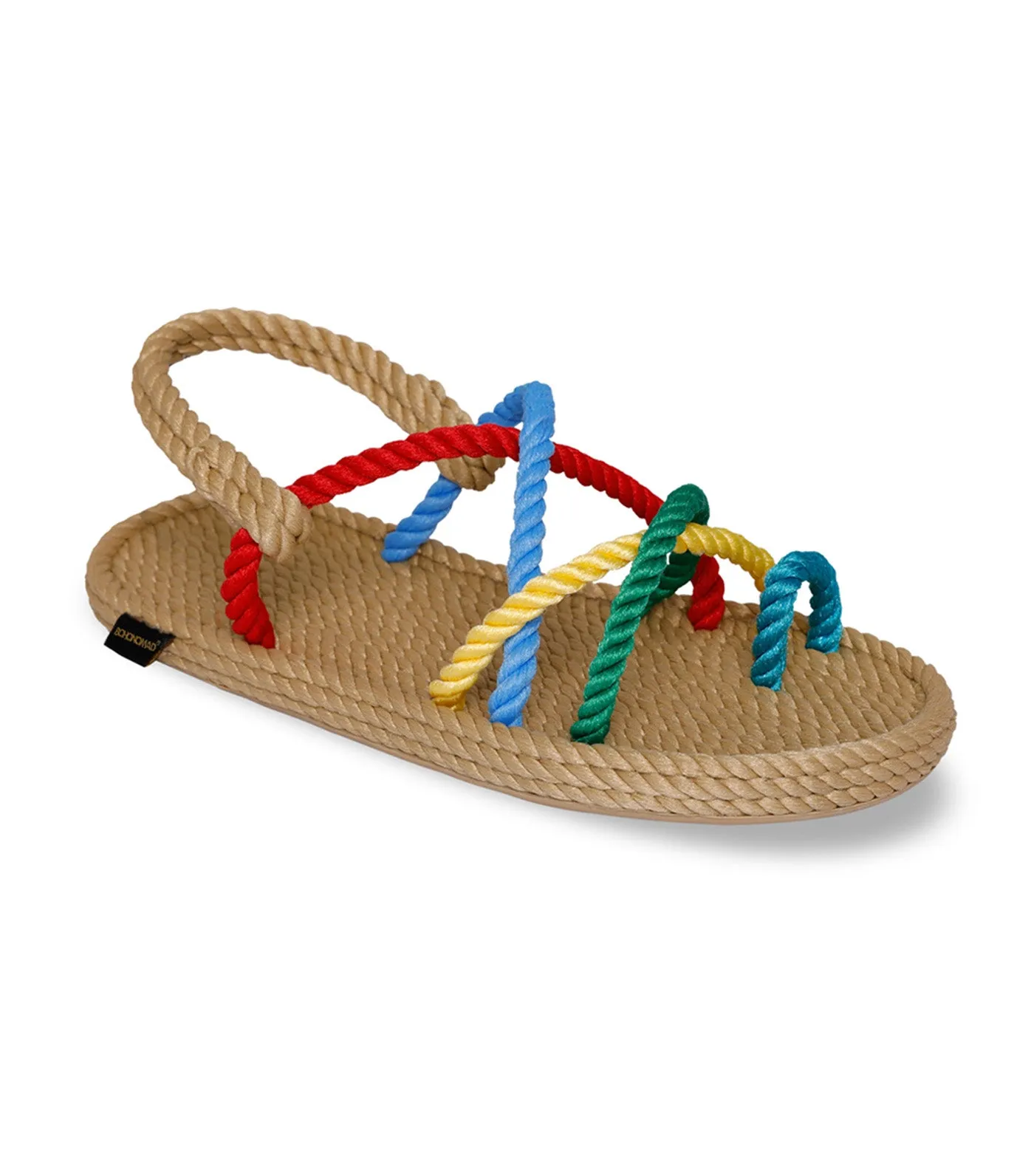 Ibiza Rope Sandals Beige Multi