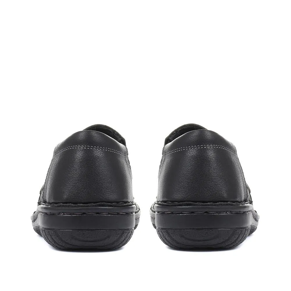 Leather Slip On Shoes - HAK32019 / 319 116
