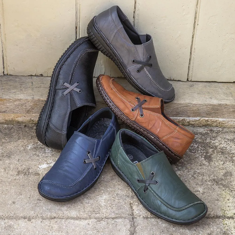 Leather Slip On Shoes - HAK32019 / 319 116