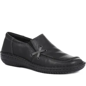 Leather Slip On Shoes - HAK32019 / 319 116