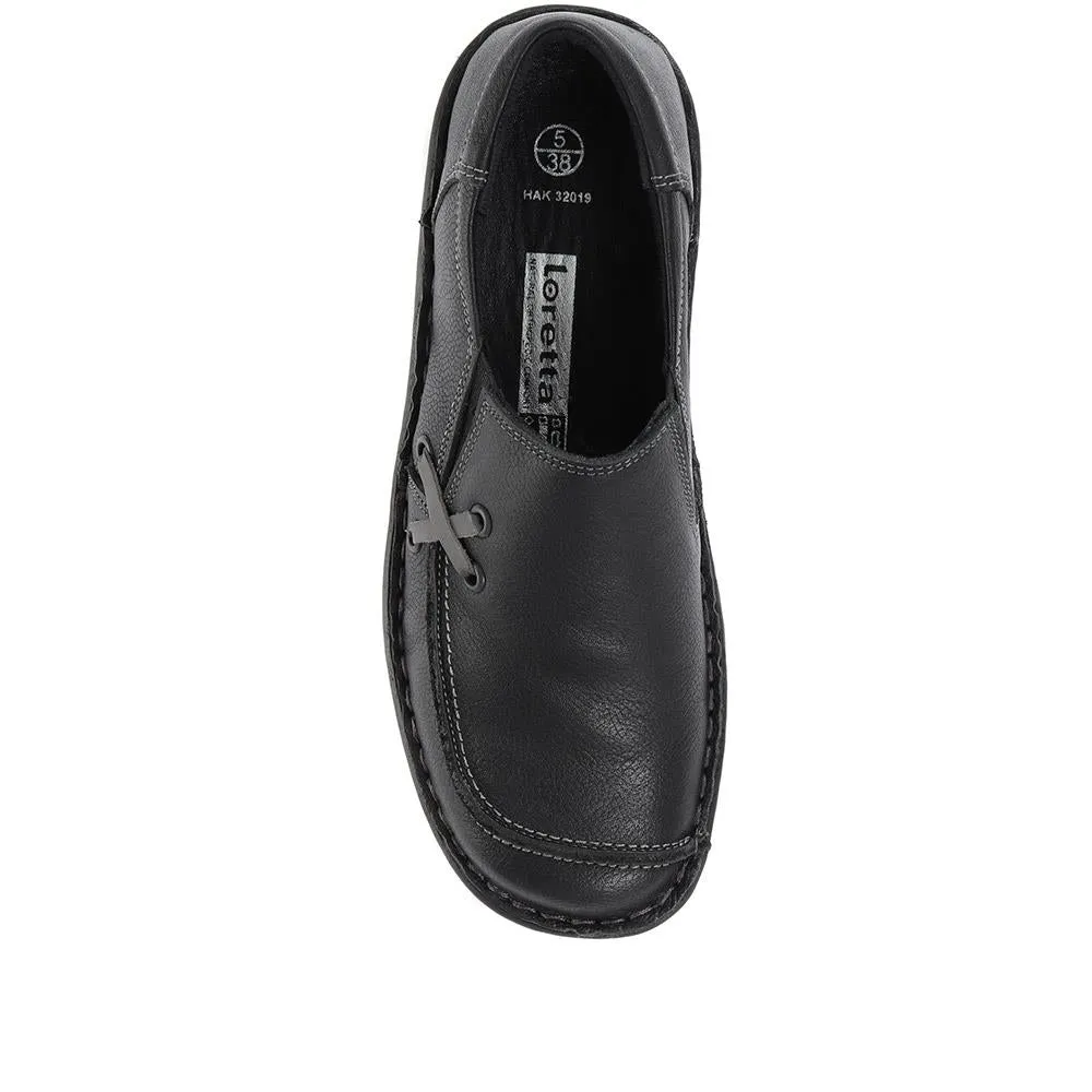 Leather Slip On Shoes - HAK32019 / 319 116