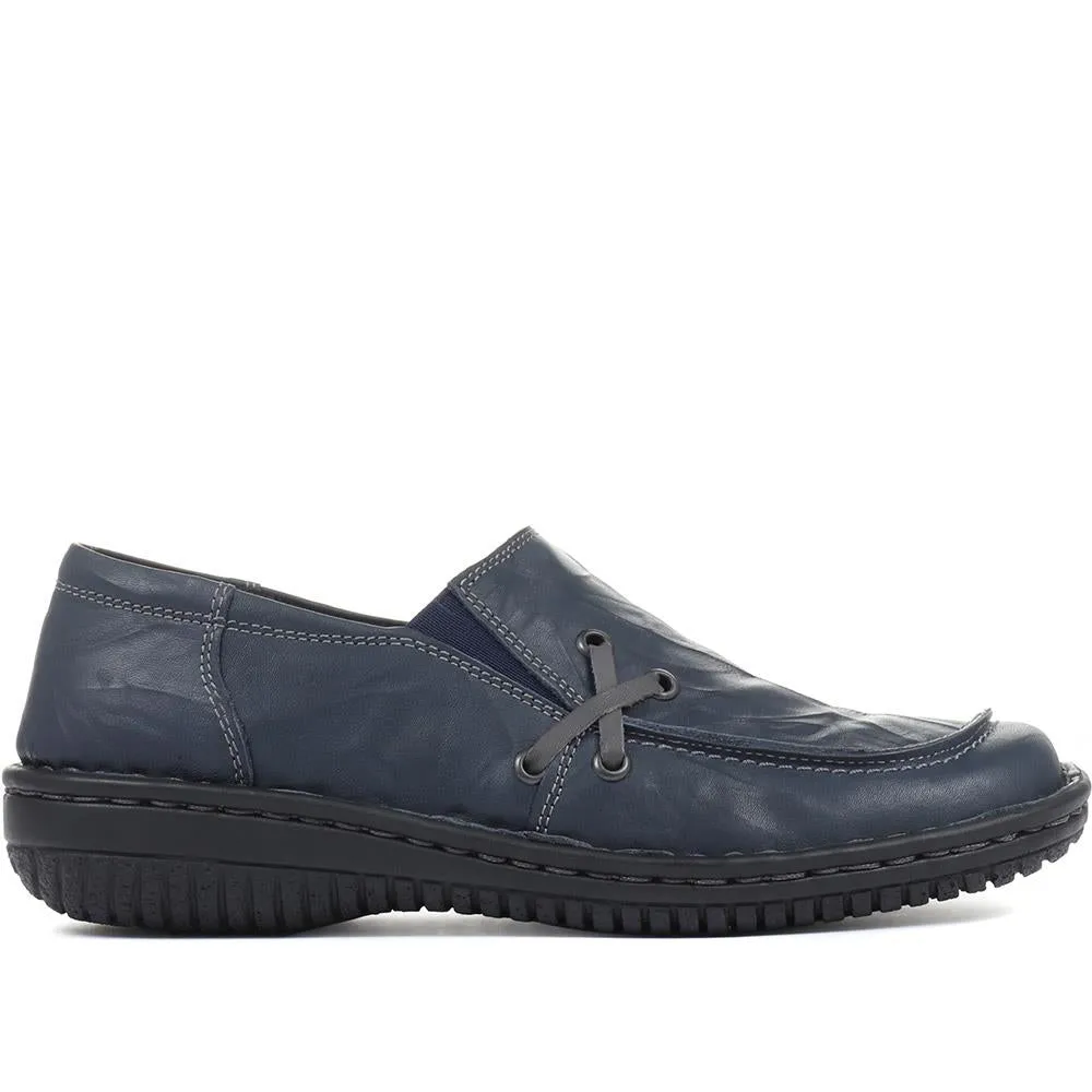 Leather Slip On Shoes - HAK32019 / 319 116