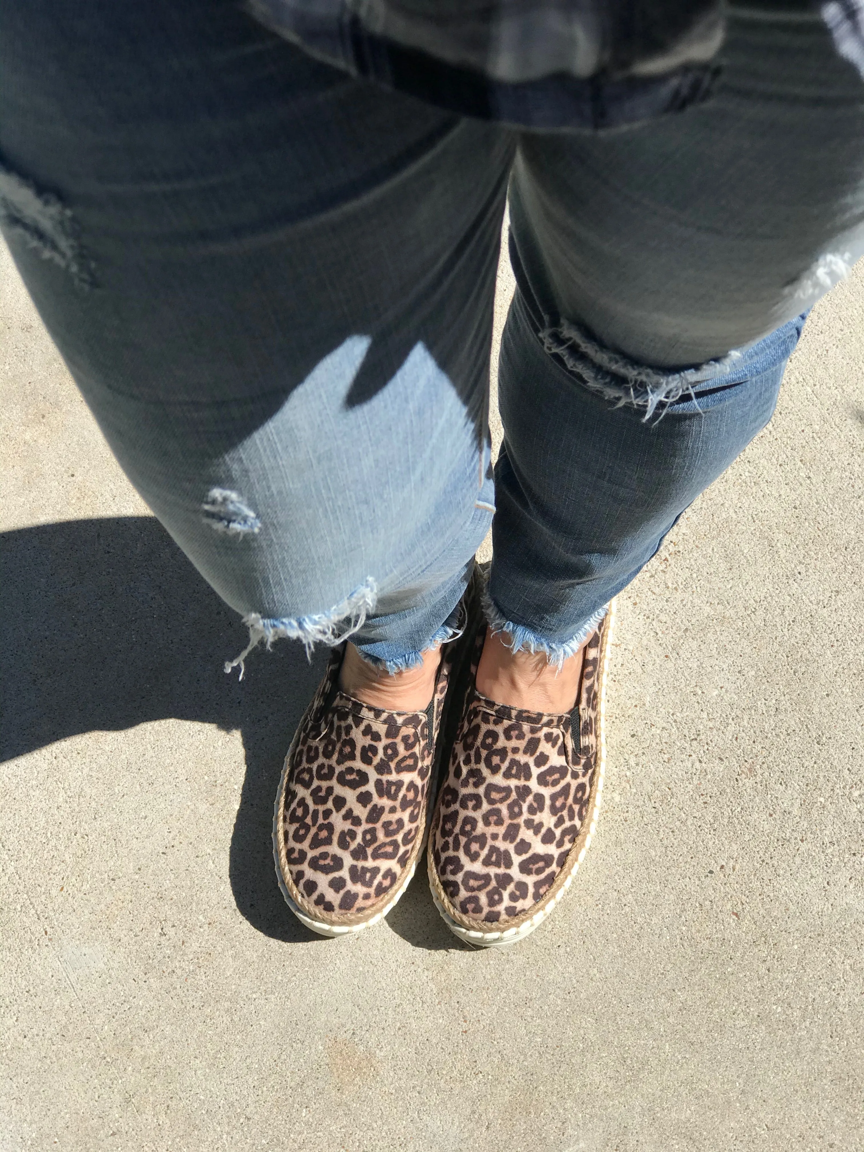 Leopard Linen Slip On Sneaker
