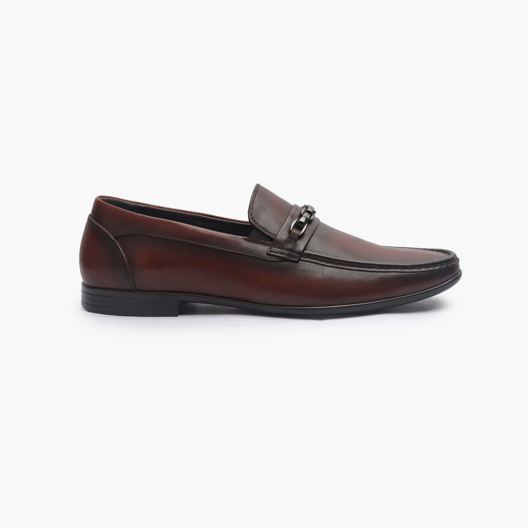 Loafers With Chainlink Buckle