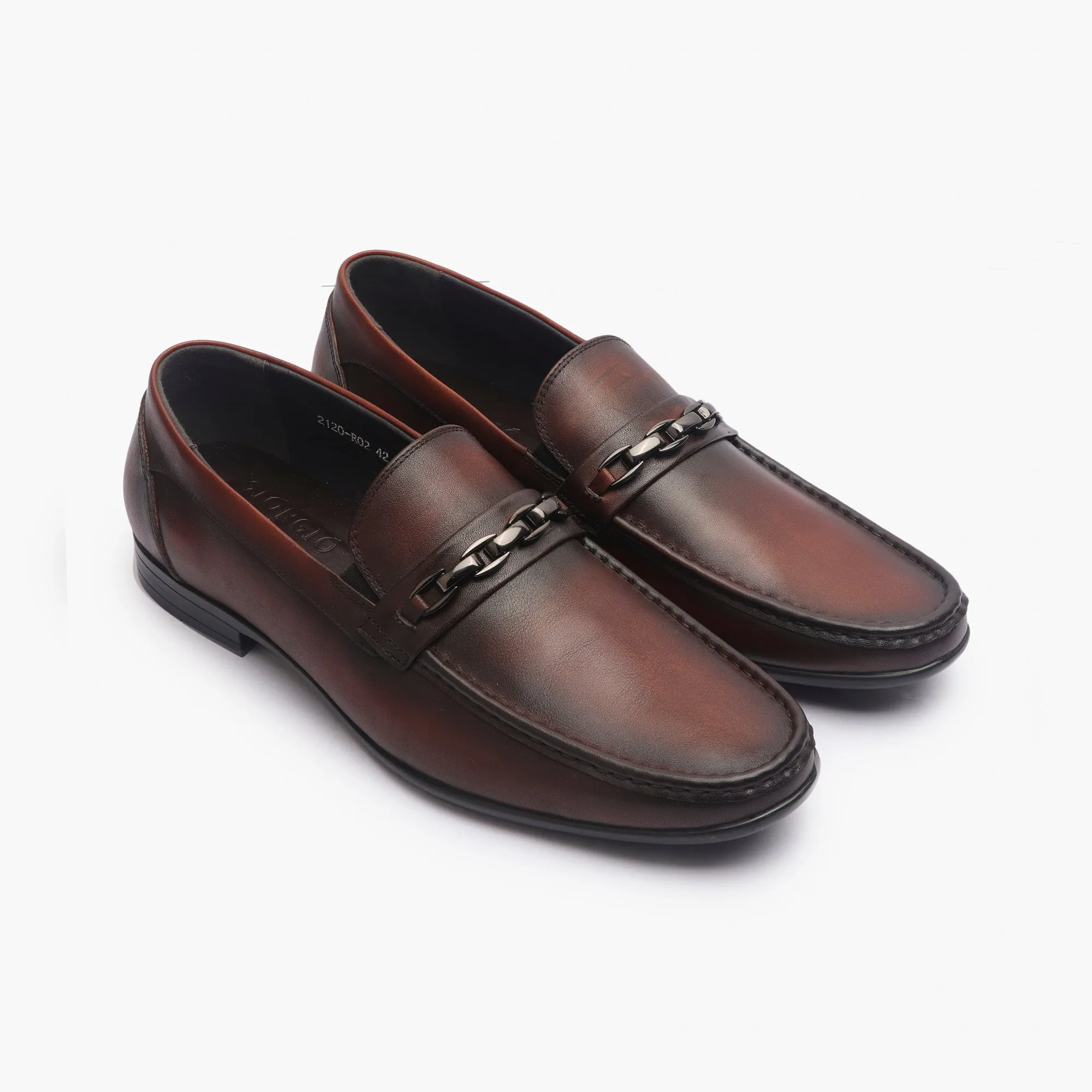 Loafers With Chainlink Buckle