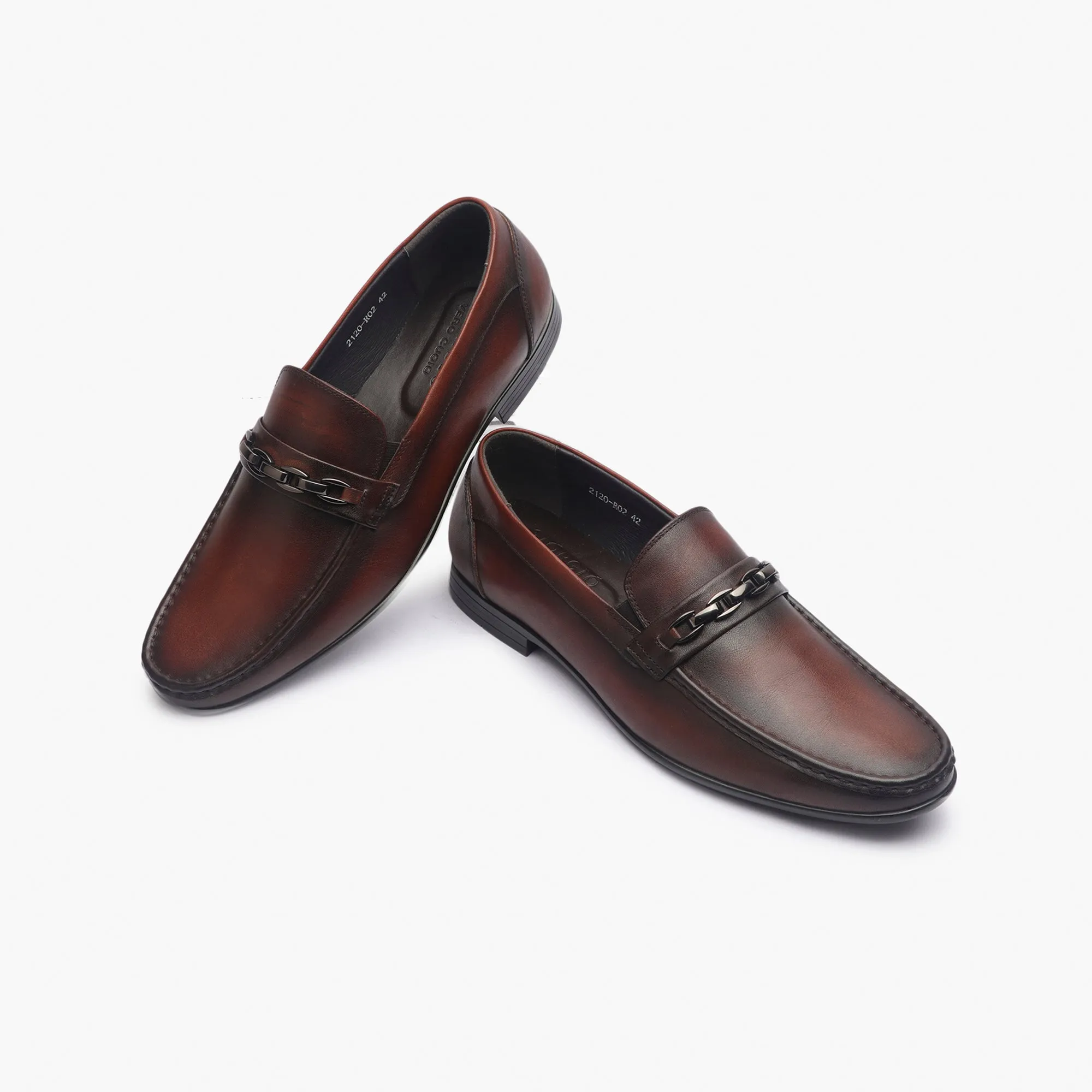 Loafers With Chainlink Buckle