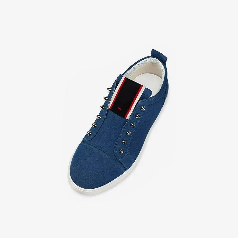 Low Top Spike Denim Sneaker