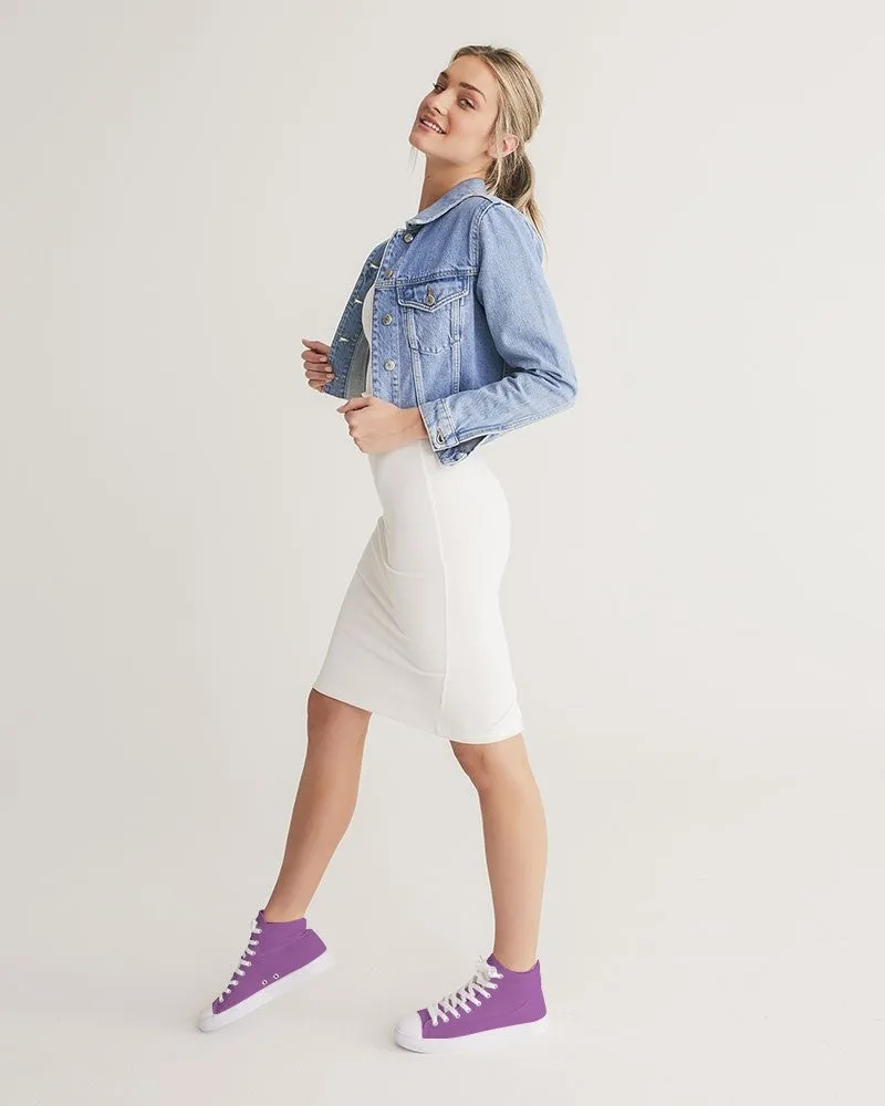 Midtone Purple High-Top Canvas Sneakers | Women's | C40M80Y0K0