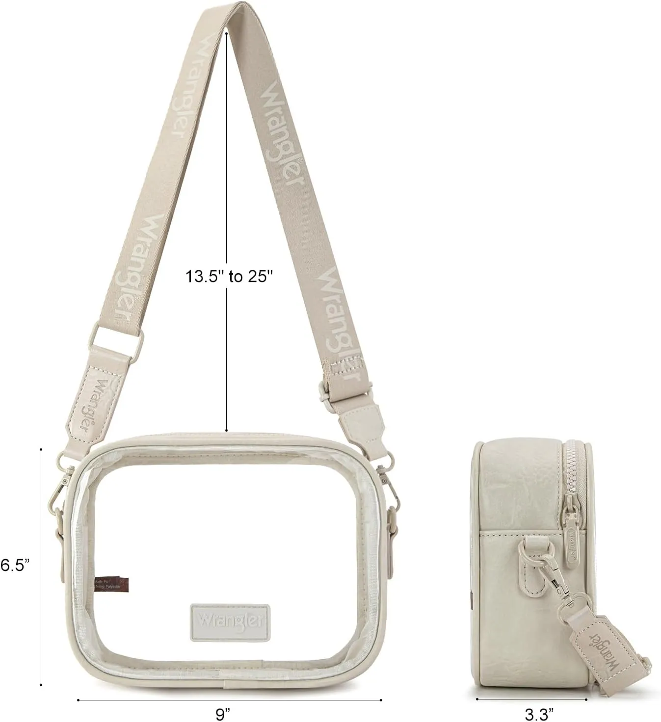 Montana West X Wrangler Clear Bag for Stadium Events Unix Crossbody Purse for Concerts, Sports