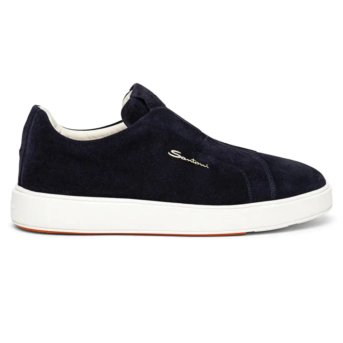 Navy Suede Slip-On Sneaker