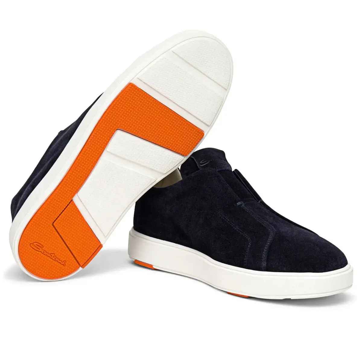 Navy Suede Slip-On Sneaker