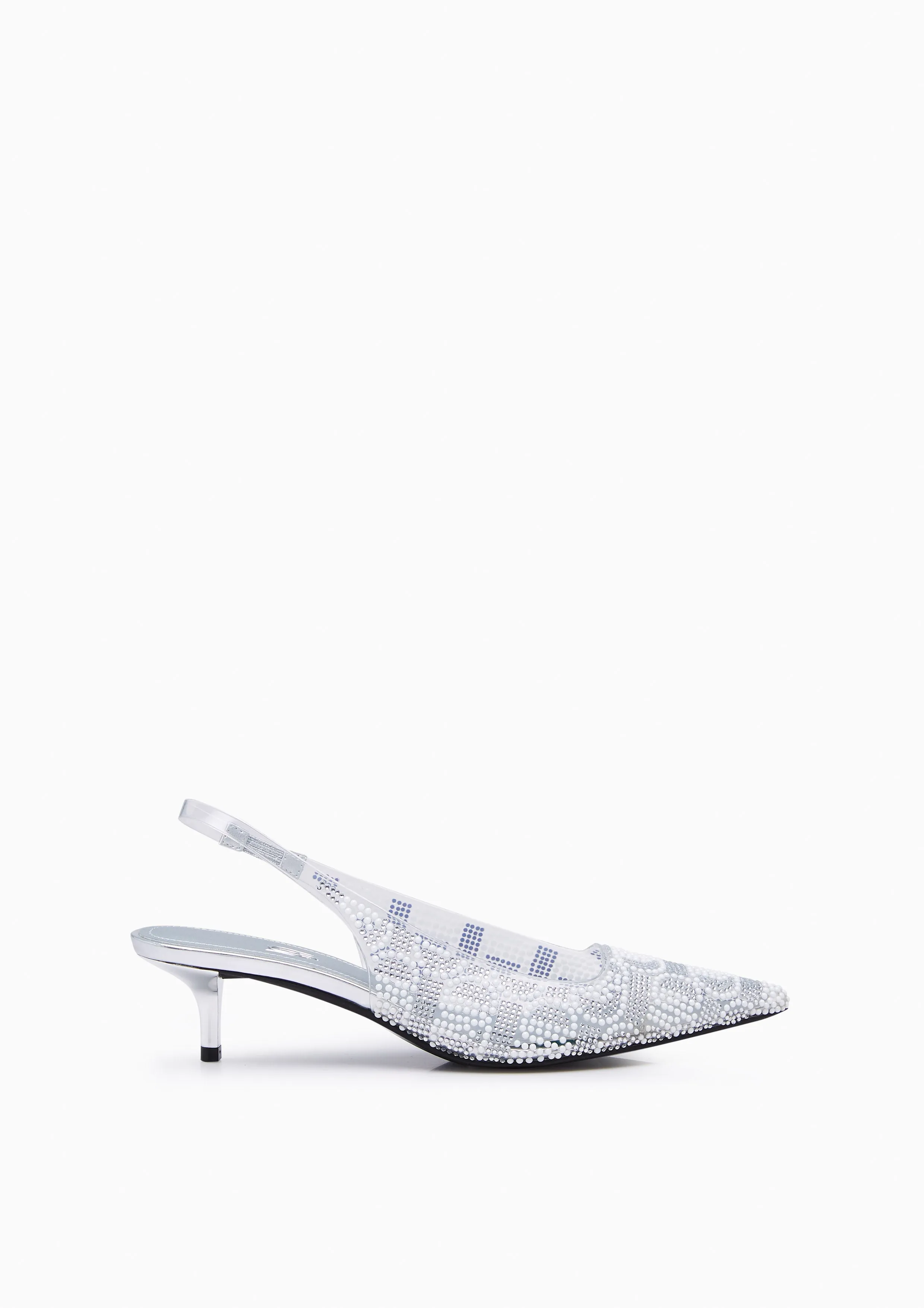 Newly Clear Inf. Heel Sling Backs Silver