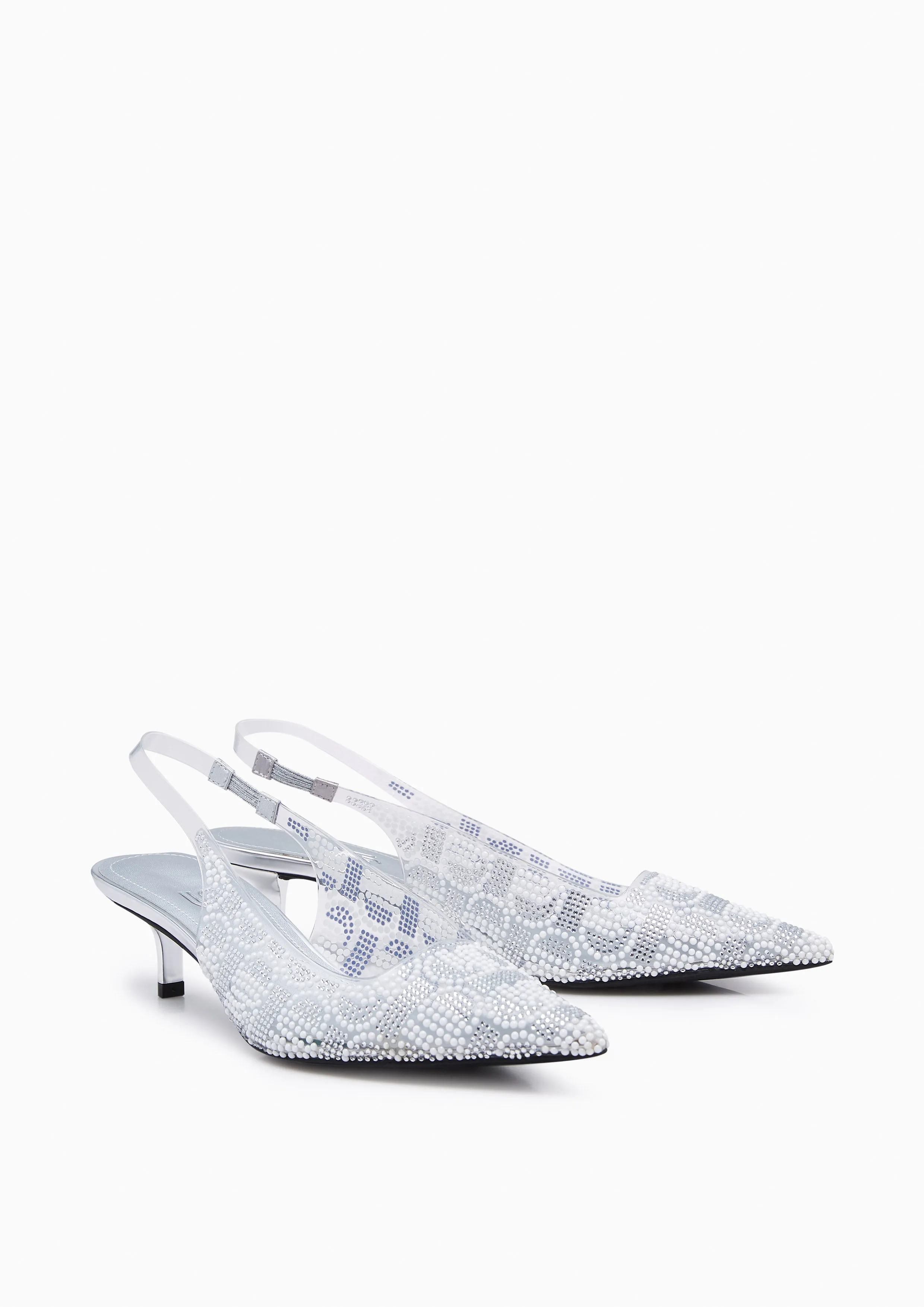 Newly Clear Inf. Heel Sling Backs Silver