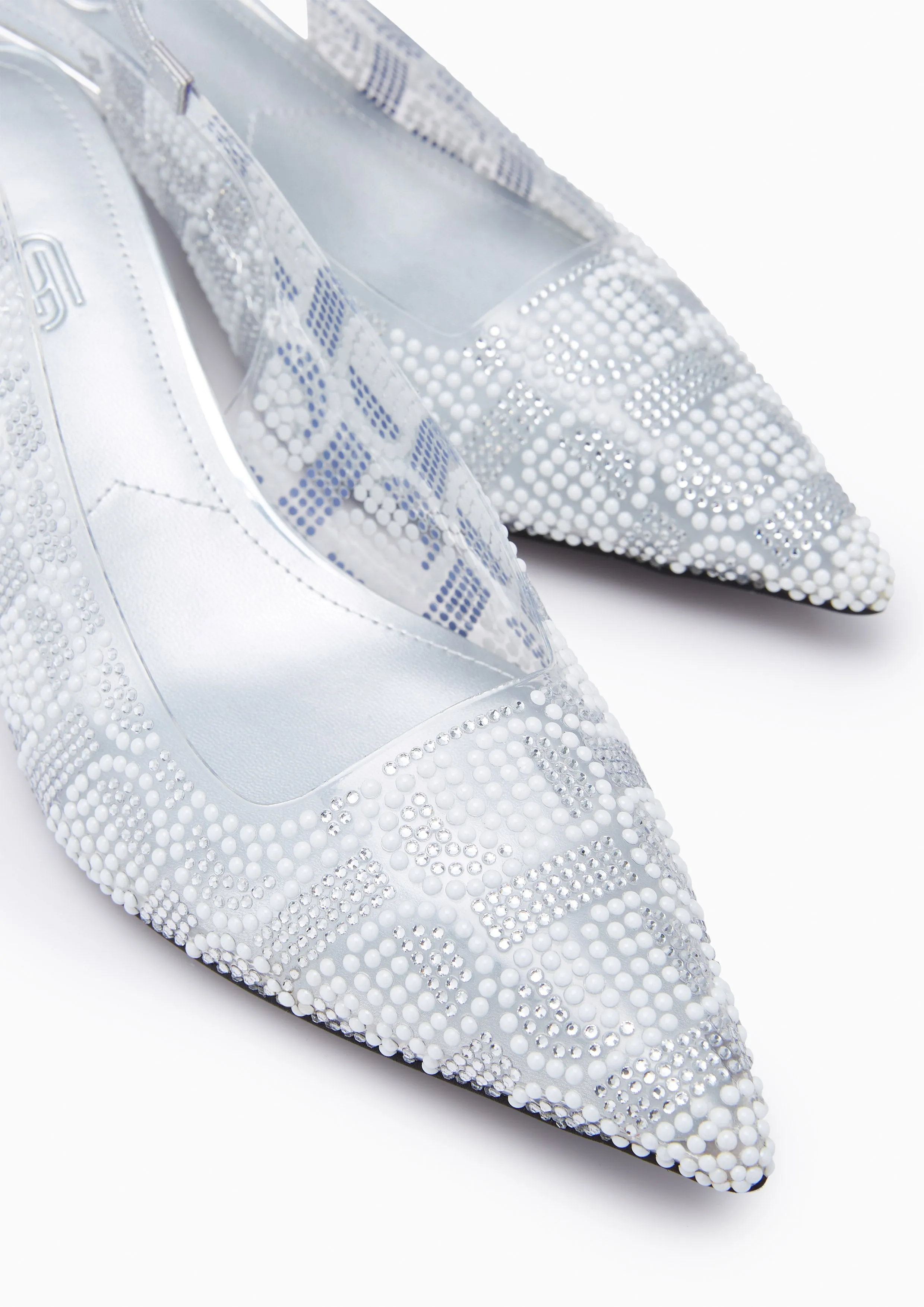 Newly Clear Inf. Heel Sling Backs Silver