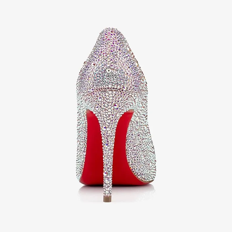 Rhinestone-Embellished Stiletto Heel