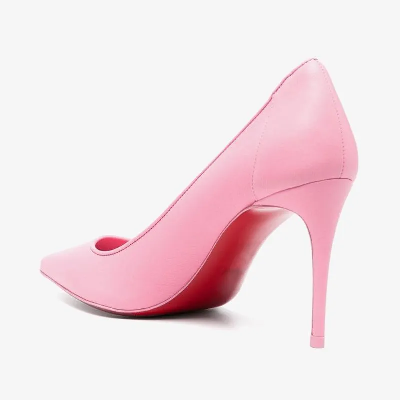 Rose Pink Calf Leather Sporty Pumps