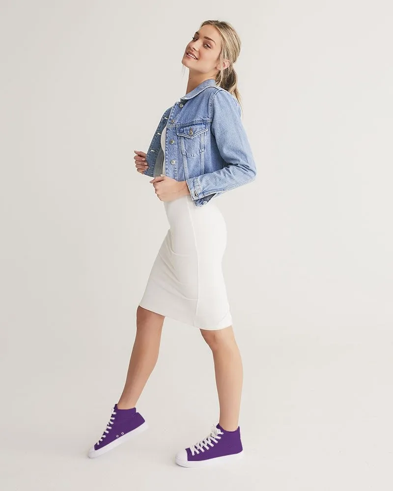 Shaded Violet High-Top Canvas Sneakers | Women's | C75M100Y0K30