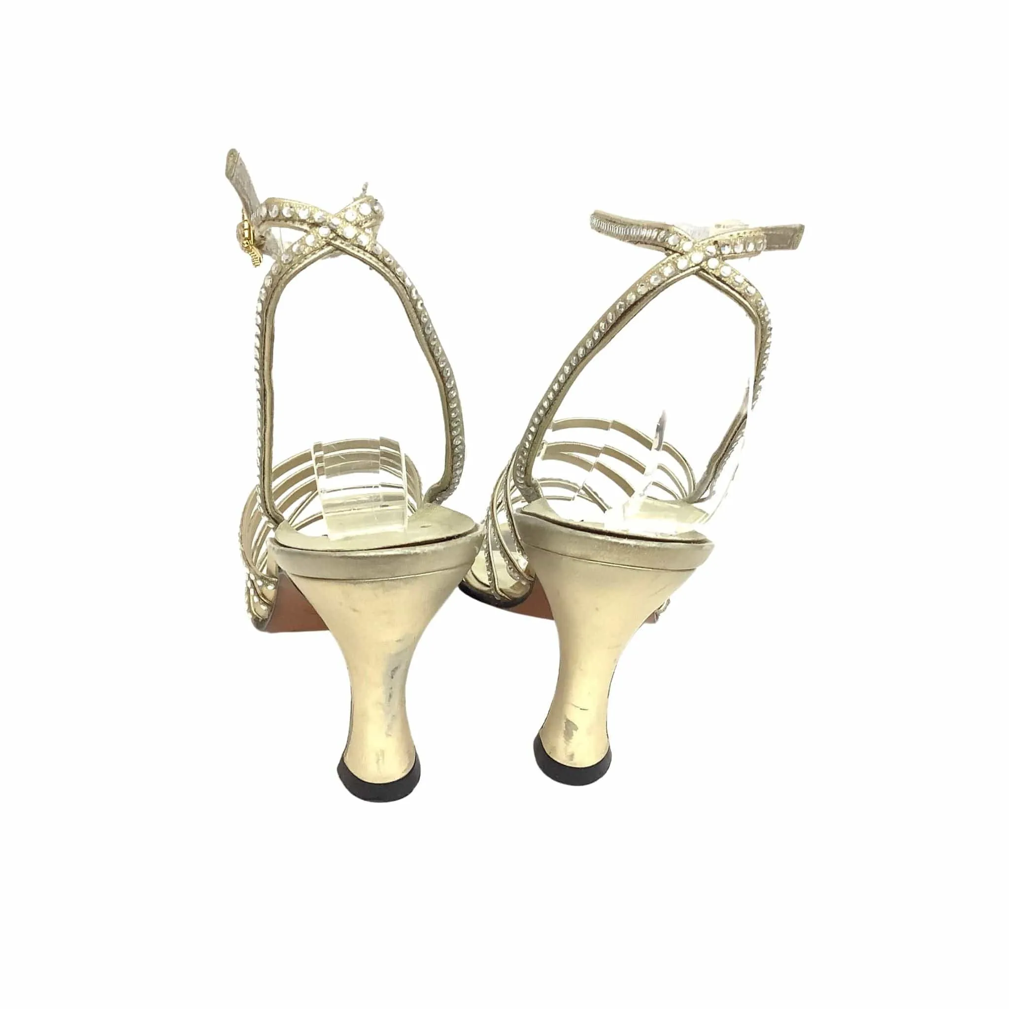 Strappy Gold Heels