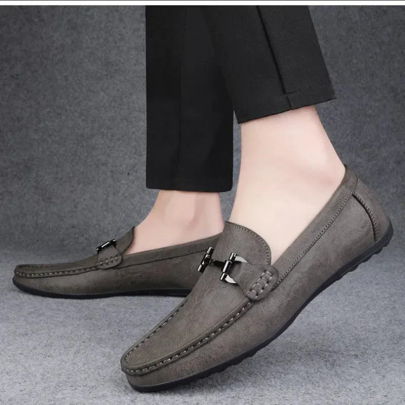 Stylish Men's Slip-On Shoes with Premium Leather Finish