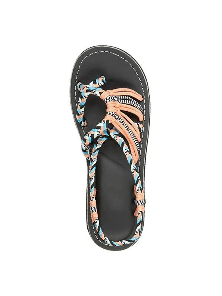 Toleet Bohemian Rope Flat Sandals