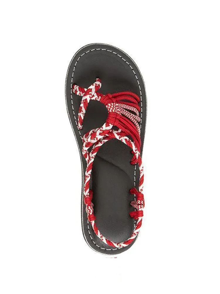 Toleet Bohemian Rope Flat Sandals