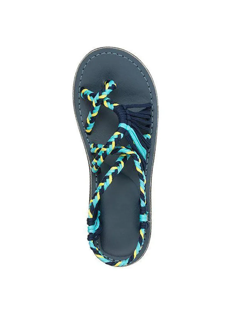 Toleet Bohemian Rope Flat Sandals