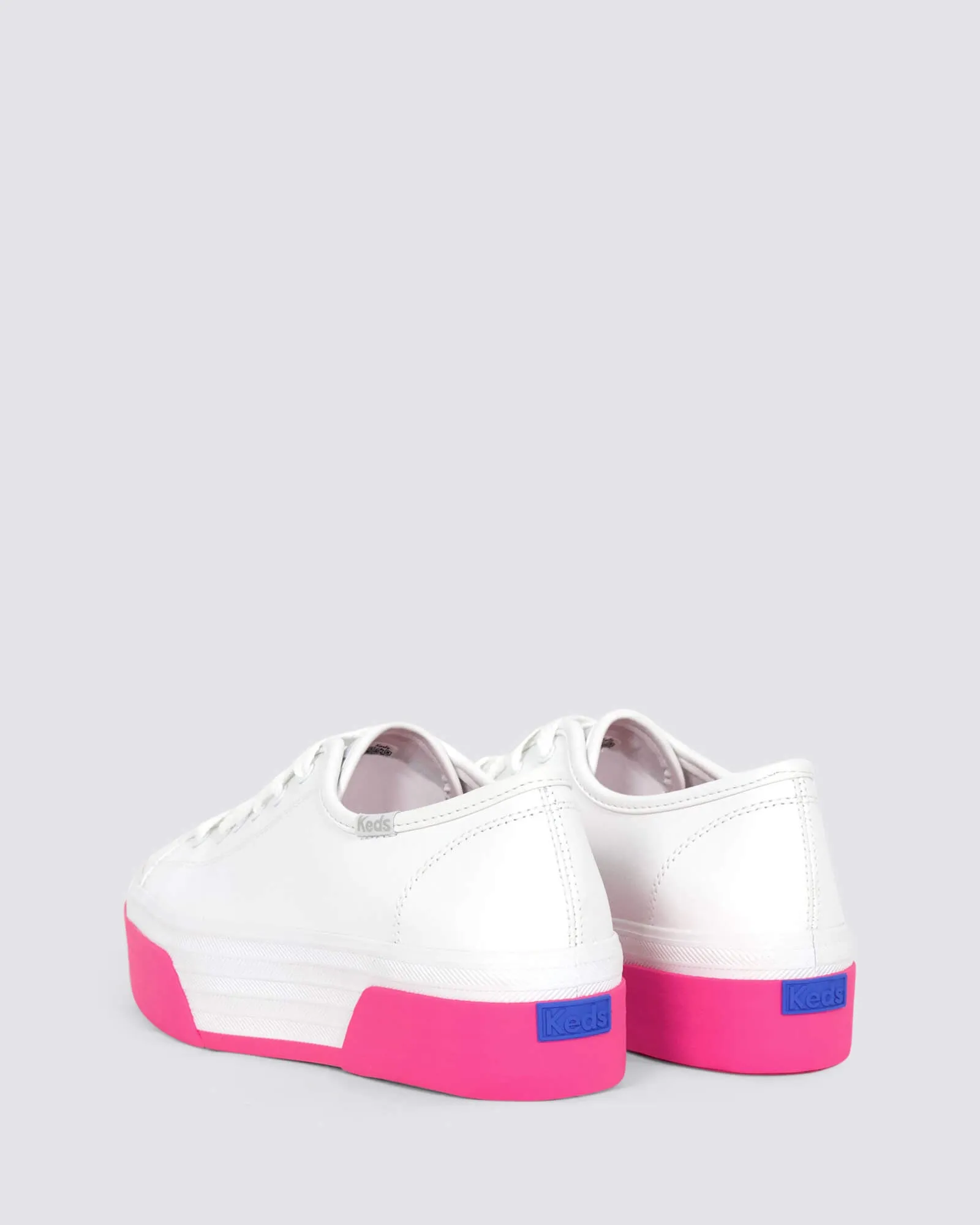 TRIPLE UP LEATHER WHITE/PINK